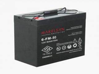 Аккумуляторная батарея Makelsan 6-FM-80 номинальной емкостью 80 Ач