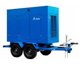 ТСС ЭД-50-Т400-2РПМ7 в погодозащитном кожухе на прицепе с АВР